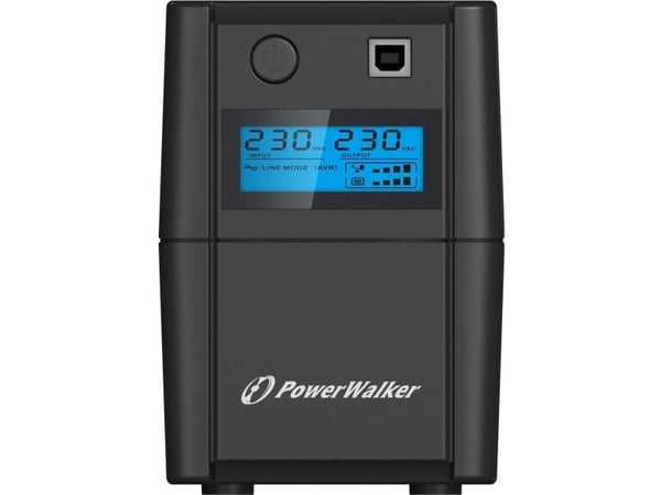 PowerWalker VI 850SE LCD/IEC - UPS - AC 230 V - 480 watt - 850 VA - 9 Ah - USB - utgangskontakter: 4 - svart