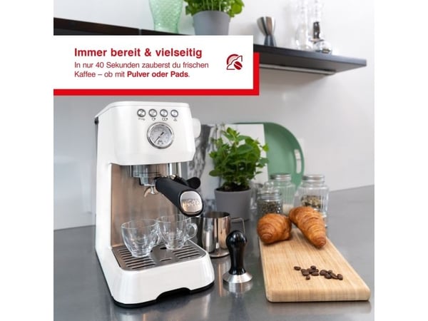 Solis S0252, Espressomaskin, 1,7 l, Malt kaffe, 1700 W, Hvit