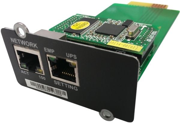 PowerWalker NMC Card - Adapter for fjernstyrt administrasjon - 10/100 Ethernet - svart - for PowerWalker VFI 1000, VFI 10000, VFI 1500, VFI 2000, V...