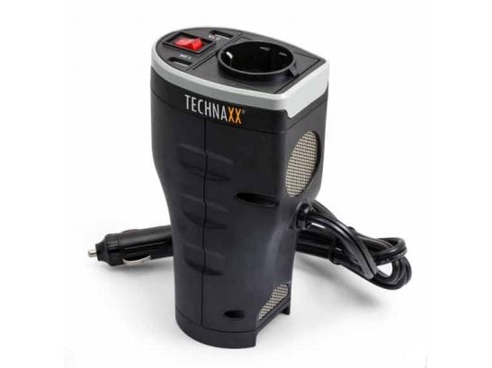 Technaxx - DC - AC-strøminverter + batterilader - 12 V - 400 watt - utgangskontakter: 3