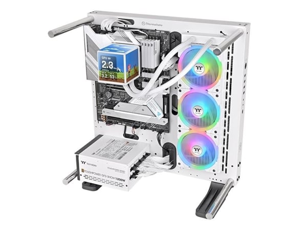Thermaltake MINECUBE 360 Ultra, Alt-i-ett væskekjøler, 12 cm, 500 RPM, 2000 RPM, Hvit