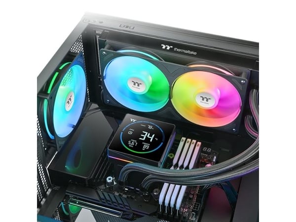 Thermaltake TH240-S V3 ARGB, Alt-i-ett væskekjøler, 12 cm, 500 RPM, 2500 RPM, Svart