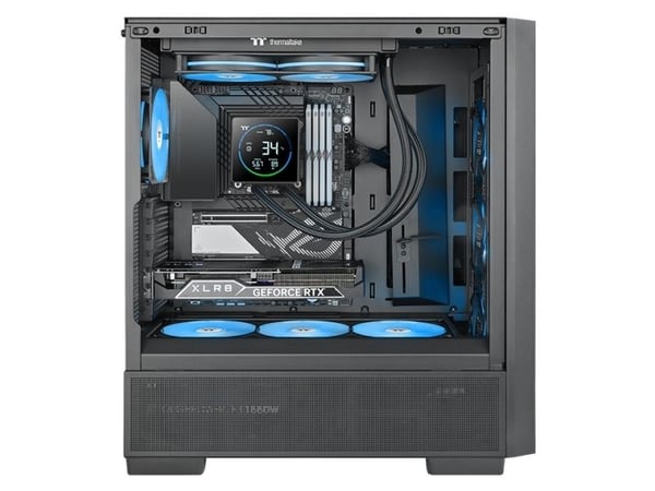 Thermaltake TH240-S V3 ARGB, Alt-i-ett væskekjøler, 12 cm, 500 RPM, 2500 RPM, Svart