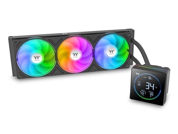 Thermaltake TH360-S V3 ARGB, Alt-i-ett væskekjøler, 12 cm, 500 RPM, 2500 RPM, Svart