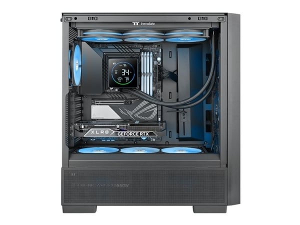 Thermaltake TH360-S V3 ARGB, Alt-i-ett væskekjøler, 12 cm, 500 RPM, 2500 RPM, Svart