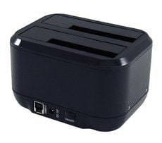 LC Power LC-DOCK-U3-III - HDD dockningsstation - fack: 2 - 2,5 tum/3,5 tum delad - SATA - USB 3.0 - svart