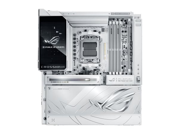 ASUS ROG CROSSHAIR X870E GLACIAL - Hovedkort - utvidet ATX (E-ATX) - Socket AM5 - AMD X870E Chipset - USB4, USB-C 3.2 Gen2, USB 3.2 Gen 2, USB 3.2 ...