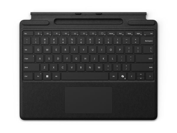 Microsoft Surface Pro KB w/ PenStor, QWERTY, Pohjoismainen, Kosketuslevy, Microsoft, Surface Pro 11 Surface Pro 10 Surface Pro 9 Surface Pro 8, Musta