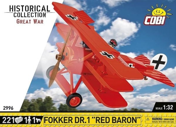 COBI Fokker Dr.1 Red Baron, Byggesett, 8 år, 221 stykker