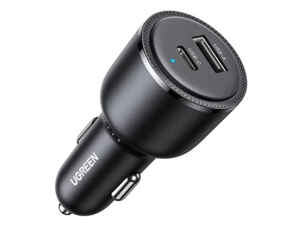 Ugreen EC701 autolaturi, USB + USB-C, 63W (musta)