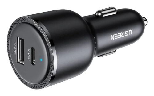 Ugreen EC701 autolaturi, USB + USB-C, 63W (musta)