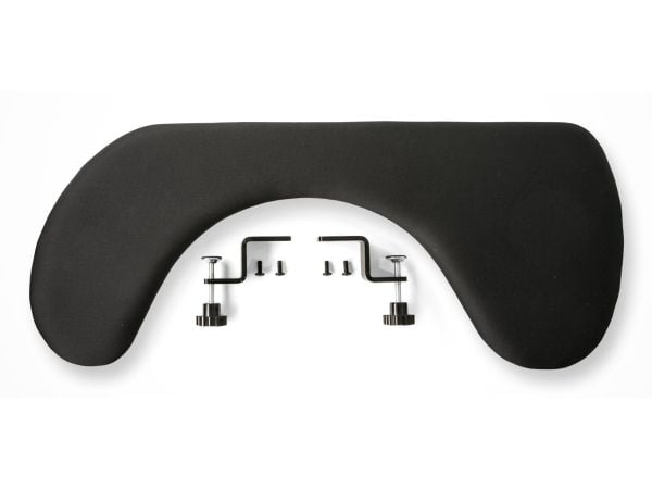 Kenson - Underarmsstøtteplattform - asymmetric, 70 cm, artificial leather - skrivebordsmonterbar - svart