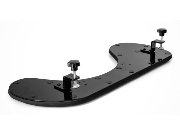 Kenson - Underarmsstøtteplattform - asymmetric, 70 cm, artificial leather - skrivebordsmonterbar - svart
