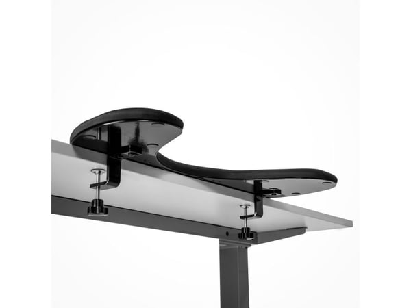Kenson - Underarmsstøtteplattform - asymmetric, 70 cm, artificial leather - skrivebordsmonterbar - svart