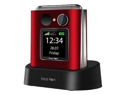 Beafon Fold 10 LTE, Simpukka, Yksittäinen SIM, 5,59 cm (2.2"), Bluetooth, 1350 mAh, Punainen