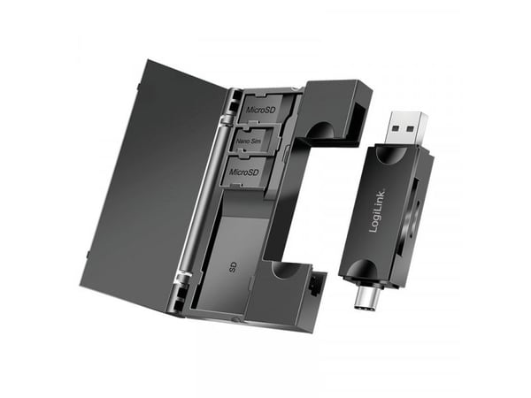 LogiLink Card USB 3.2 with Case - Card-Reader - Micro SD