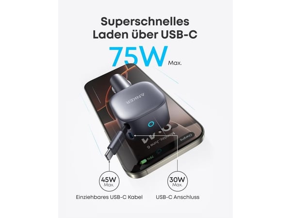 Anker A2738HA2, Innendørs, Sigarettenner, 0,75 m, Metallisk