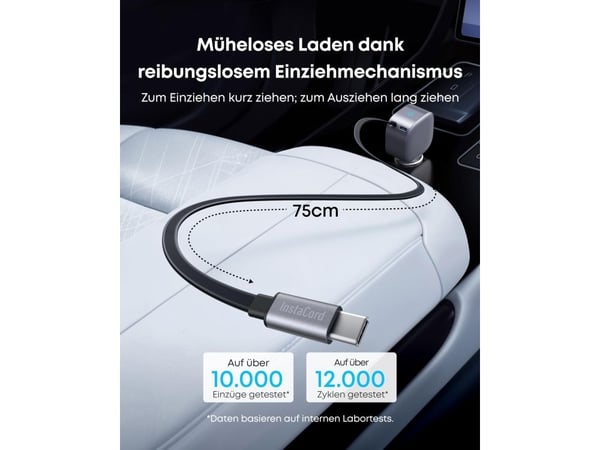 Anker A2738HA2, Innendørs, Sigarettenner, 0,75 m, Metallisk