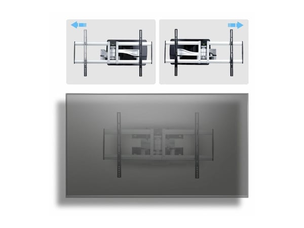 Startech - Monteringssett (veggmontering, 2 loddrette braketter) - leddelt - for flatpanel - lav profil - aluminium, stål - skjermstørrelse: 32"-10...