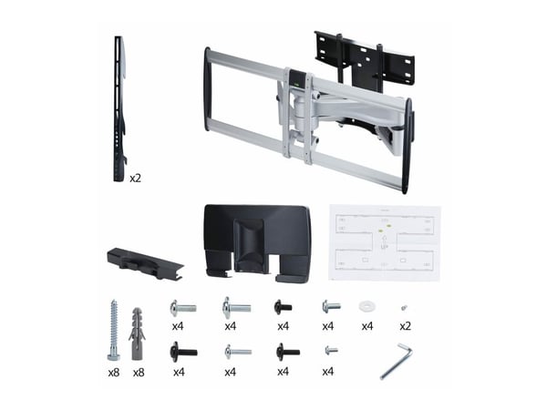 Startech - Monteringssett (veggmontering, 2 loddrette braketter) - leddelt - for flatpanel - lav profil - aluminium, stål - skjermstørrelse: 32"-10...