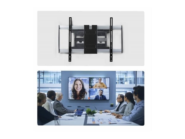 Startech - Monteringssett (veggmontering, 2 loddrette braketter) - leddelt - for flatpanel - lav profil, VESA 600x400, 45Kg - aluminium, stål - sva...