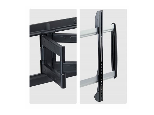 Startech - Monteringssett (veggmontering, 2 loddrette braketter) - leddelt - for flatpanel - lav profil, VESA 600x400, 45Kg - aluminium, stål - sva...