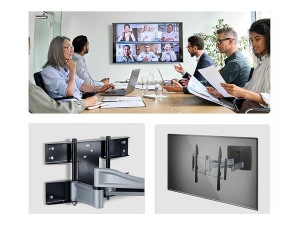 Startech - Monteringssett (veggmontering, 2 loddrette braketter) - leddelt - for flatpanel - lav profil - aluminium, stål - skjermstørrelse: 32"-10...