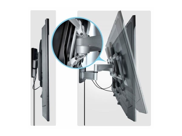 Startech - Monteringssett (veggmontering, 2 loddrette braketter) - leddelt - for flatpanel - lav profil - aluminium, stål - skjermstørrelse: 32"-10...