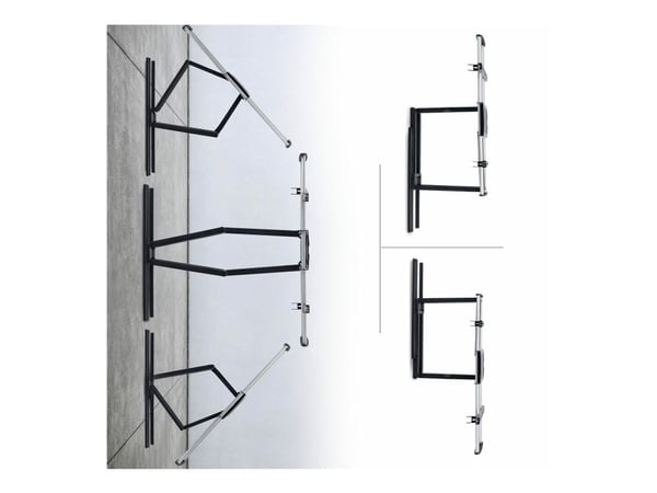 StarTech.com - Monteringssats (väggfäste, 2 vertikala fästen) - artikulerande - för platt panel - låg profil, VESA 600x400, 45 kg - aluminium, stål...