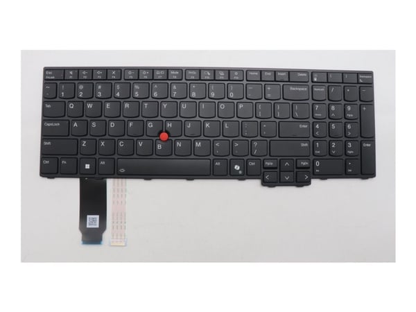 LCFC - Erstatningstastatur for bærbar PC - med Trackpoint - bakbelysning - QWERTY - USA - svart