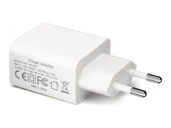 CoreParts - Strømadapter - 5V/9V/12V - 12 watt - 2.4 A - QC 3.0 (USB) - hvit - Europa