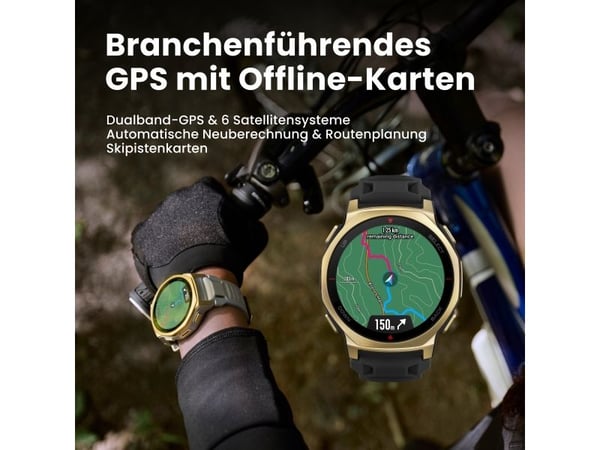 Amazfit T-rex 3 Pro, 3,35 cm (1.32"), AMOLED, Kosketusnäyttö, 16 GB, GPS (satelliitti), 46,8 g