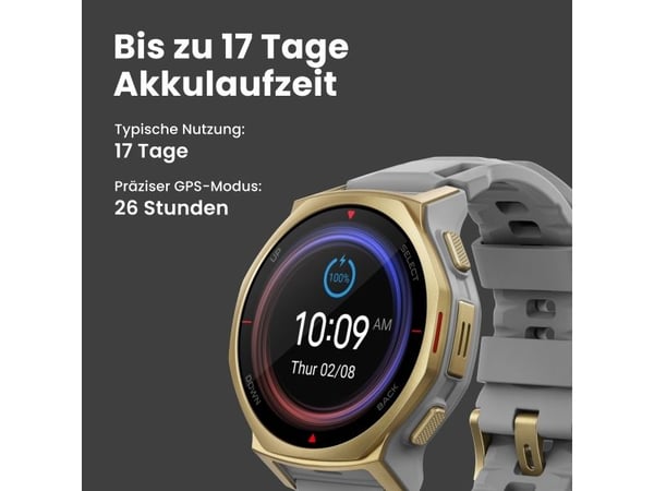 Amazfit T-rex 3 Pro, 3,35 cm (1.32"), AMOLED, Kosketusnäyttö, 16 GB, GPS (satelliitti), 46,8 g