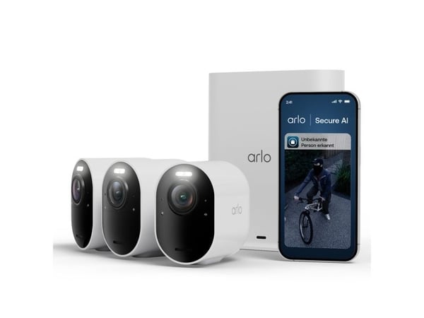 Arlo Ultra 3 - 2025 Edition - nettverksovervåkingskamera - utendørs, innendørs - UV / weather resistant - farge (Dag og natt) - 8 MP - 3840 x 2160 ...
