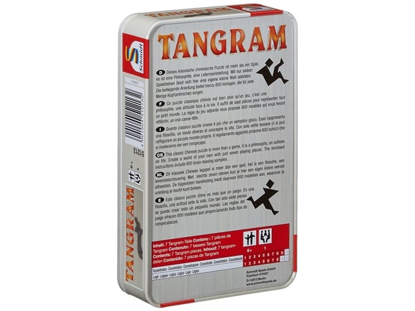 Schmidt Tangram Puslespill i en tinn