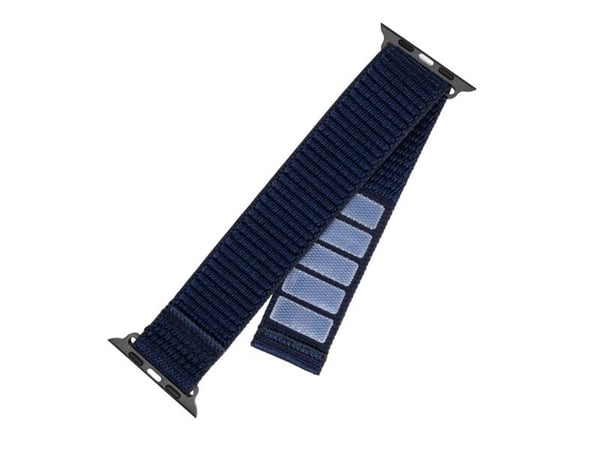 FIXED - Klokkestropp for smart armbåndsur - nylon - 160-210 mm - mørk blå - for Apple Watch (42 mm, 44 mm, 45 mm, 46 mm)