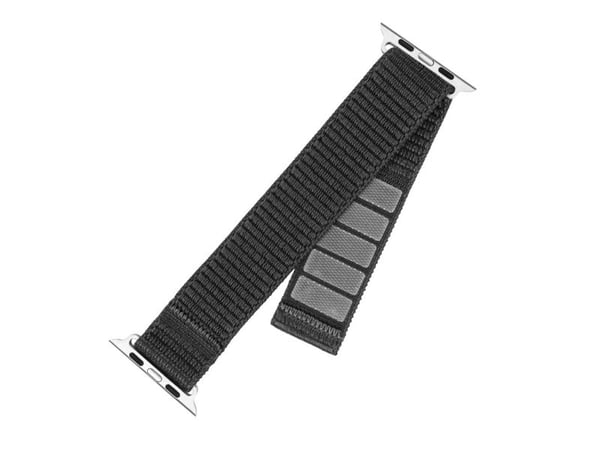 FIXED - Klokkestropp for smart armbåndsur - nylon - 160-210 mm - mørk grå - for Apple Watch (42 mm, 44 mm, 45 mm, 46 mm)
