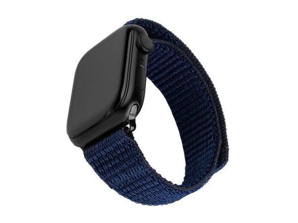 FIXED - Klokkestropp for smart armbåndsur - nylon - 160-210 mm - mørk blå - for Apple Watch (38 mm, 40 mm, 41 mm)