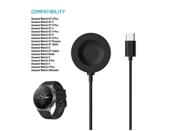 FIXED FIXDW-864-C, Innendørs, USB, Trådløs lading, 1 m, Svart