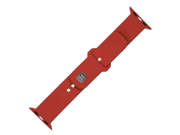 FIXED - Klokkestropp for smart armbåndsur - 38/40/41mm, silicone - rød - for Apple Watch Hermès Series 9, SE 3, Series 10, Series 11, Series 8, Ser...