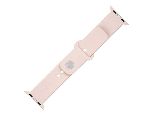 FIXED - Klokkestropp for smart armbåndsur - silicone, 42/44/45/46 mm - rosa - for Apple Watch Hermès Series 9, SE 3, Series 10, Series 11, Series 9...