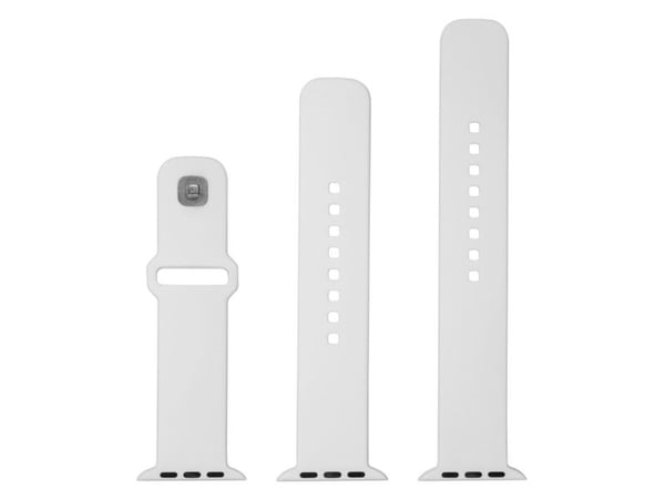 FIXED - Klokkestropp for smart armbåndsur - silicone, 42/44/45/46 mm - hvit - for Apple Watch Hermès Series 9, SE 3, Series 10, Series 11, Series 9...