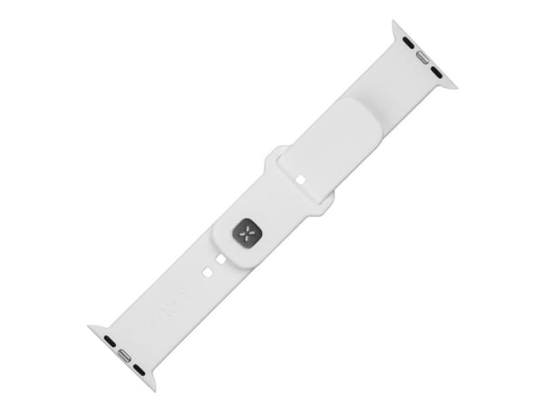FIXED - Klokkestropp for smart armbåndsur - 38/40/41mm, silicone - hvit - for Apple Watch Hermès Series 9, SE 3, Series 10, Series 11, Series 8, Se...