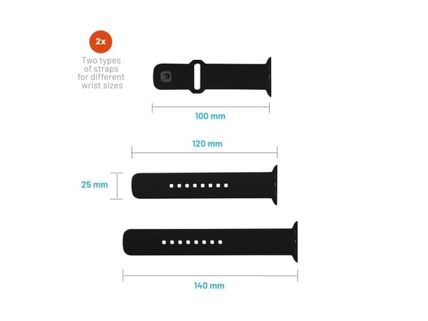 Fixed FIXED Silicone Sporty Strap - silikonrem for Apple Watch Ultra/Ultra 2 49mm svart - Sikkerhetsgaranti. Enkle avdrag. Gratis frakt fra PLN 170.