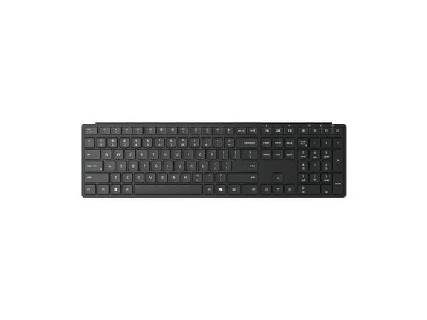 Lenovo Pro 6000 - Tastatur - multimodus - trådløs - 2.4 GHz, Bluetooth 5.3 - QWERTY - Dansk - eklipsesvart - brun boks