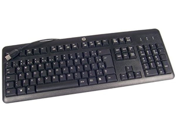 HP 672647-183, Full størrelse (100 og), Koblet med ledninger (ikke trådløs), USB, Membrannøkkelbryter, Sort