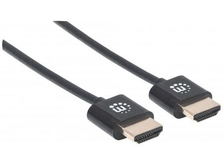 Manhattan 394369, 1,8 m, HDMI Type A (Standard), HDMI Type A (Standard), 3D, 18 Gbit/sek., Svart