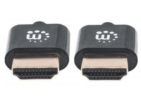 Manhattan 394369, 1,8 m, HDMI Type A (Standard), HDMI Type A (Standard), 3D, 18 Gbit/sek., Svart