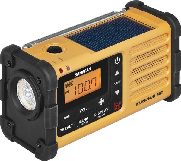 Sangean MMR-88 (USB-C) keltainen hätä-, akku- ja aurinkoradio