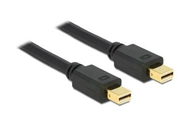 Delock - DisplayPort-kabel - Mini DisplayPort (hann) til Mini DisplayPort (hann) - 50 cm - svart